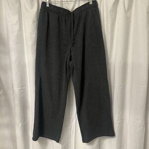 NWOT Dark‎ Gray Wide Leg Lounge Pants Sweatpants Comfortable Casual Barrel Leg